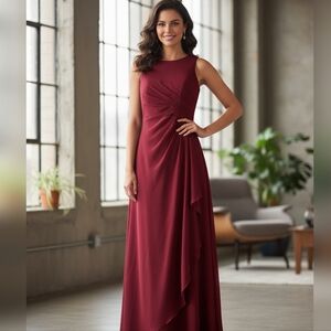 LanTing Burgundy Junior Bridesmaid Dress